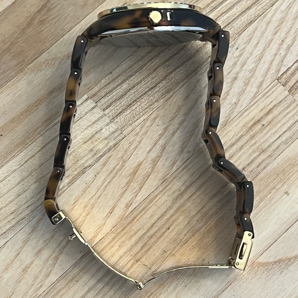 Fossil Ladies Watch Crystal Accents Bronze Copper Dial Tortoise Shell Bracelet - Picture 6 of 11